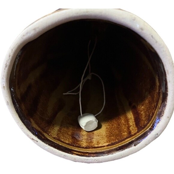 Vintage Old World Snowman Bell With A Cardinal Bird Glazed Shiny 8" Christmas - Picture 7 of 16